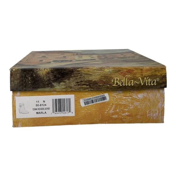 New  Bella Vita Women US 11 Brown Lorraine Suede Block Heel Ankle Boot Shoes - Picture 9 of 9